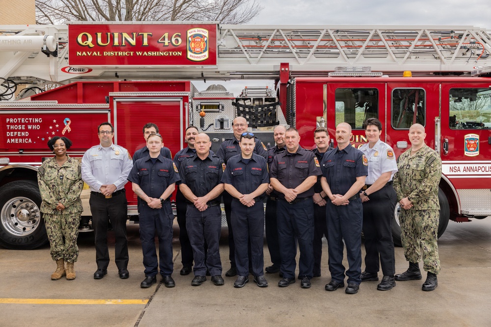 NSA Annapolis Fire Station Receives CNIC Small Fire Department of the Year Award