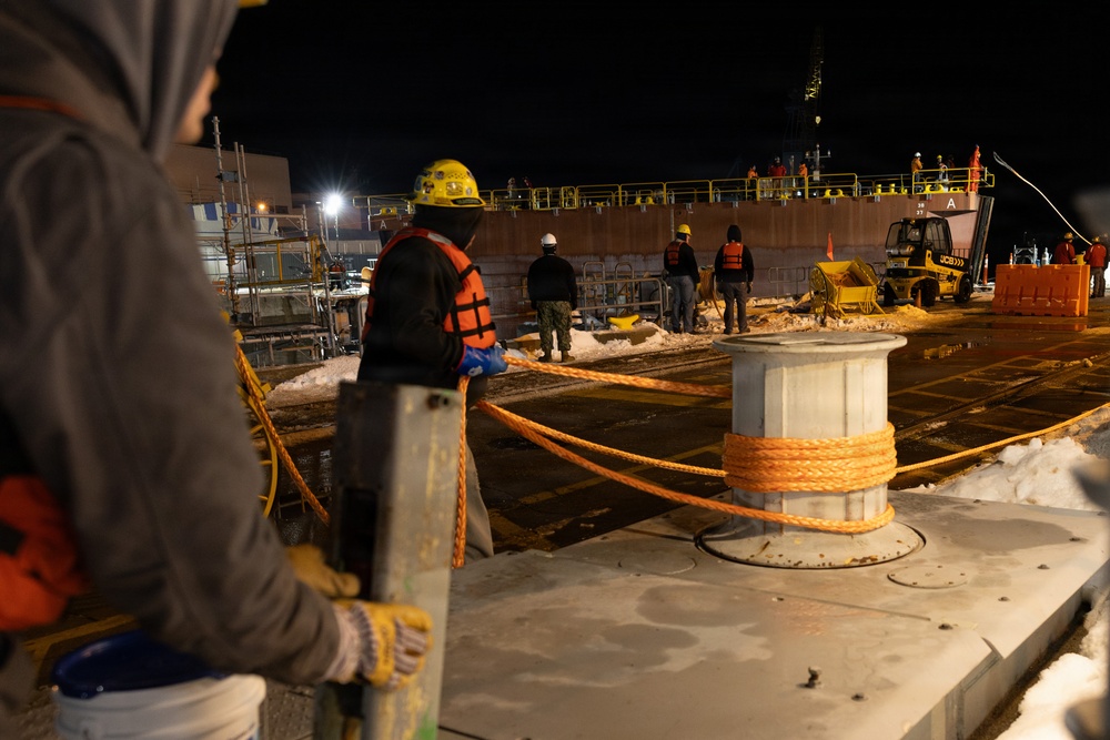 Undocking Crew for The USS North Dakota (SSN 784)