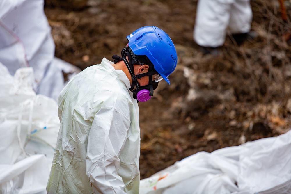 U.S. Army Corps of Engineers crews continue remediation activities at Potomac Interceptor Collapse Site