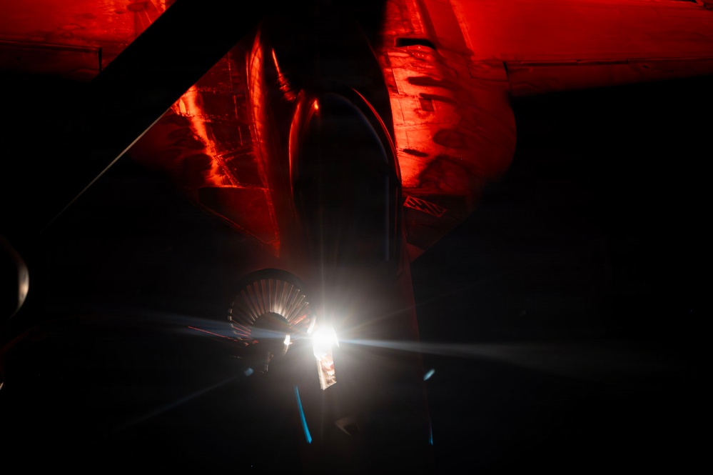 US Air Force KC-135 conducts aerial refueling in support of Operation Epic Fury