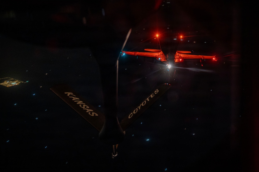 US Air Force KC-135 conducts aerial refueling in support of Operation Epic Fury