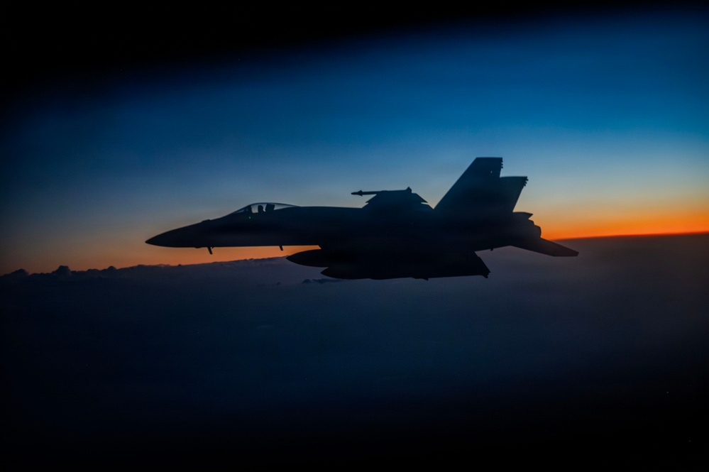 US Air Force KC-135 conducts aerial refueling in support of Operation Epic Fury