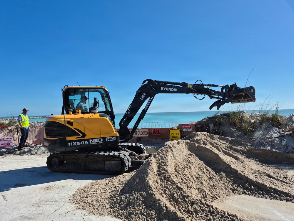 Against Rising Tides and a Disappearing Shoreline: A Rapid Sand Response