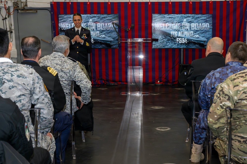 U.S. Naval War College visits Italian warship ITN Alpino