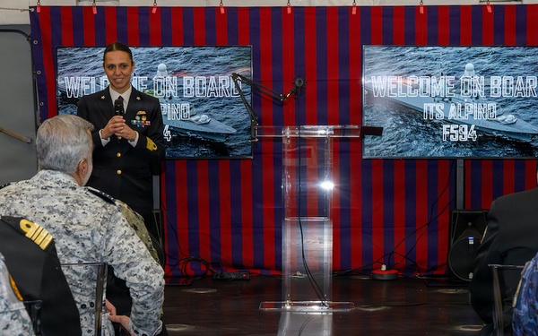 U.S. Naval War College visits Italian warship ITN Alpino