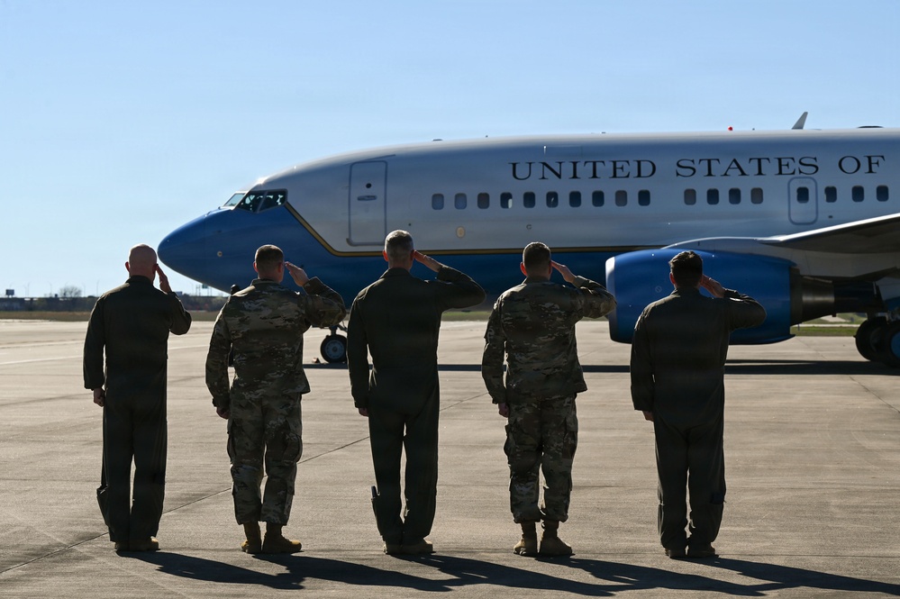 CSAF and CMSAF visit Ebbing ANGB