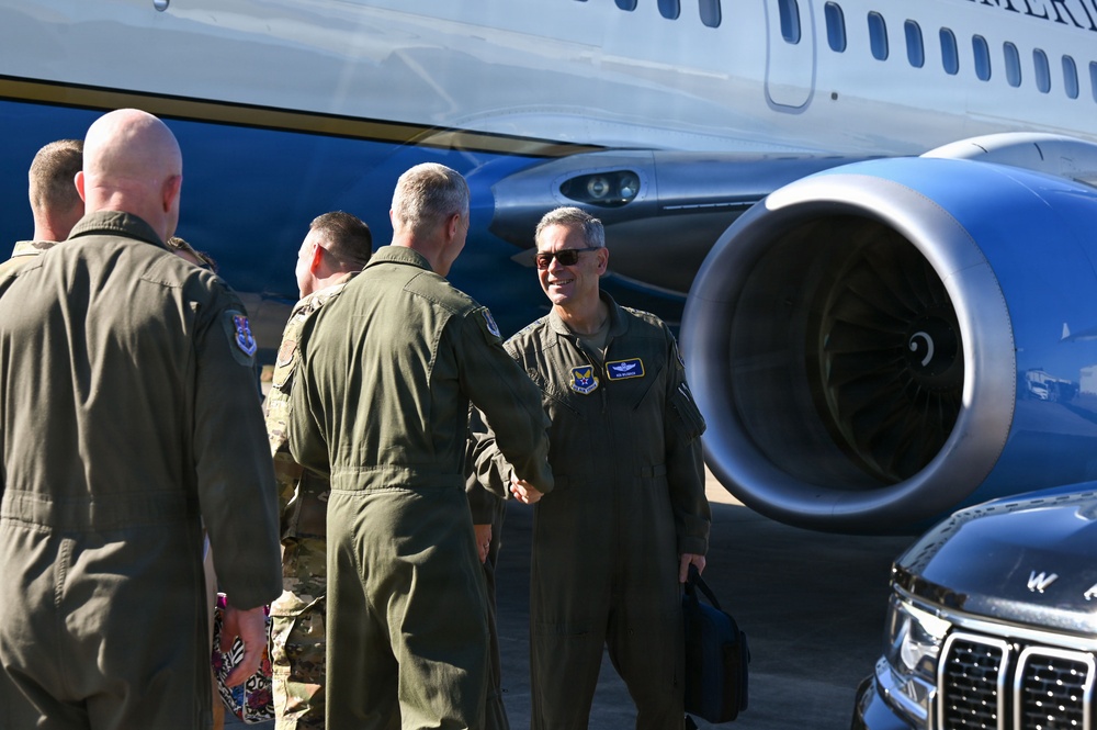 CSAF and CMSAF visit Ebbing ANGB