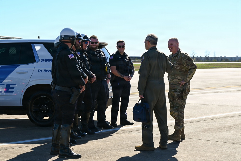 CSAF and CMSAF visit Ebbing ANGB