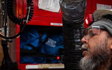 Ronald Reagan Contractors Conduct Maintenance