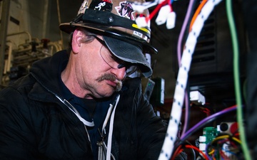 Ronald Reagan Contractors Conduct Maintenance