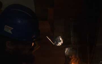 Ronald Reagan Contractors Conduct Maintenance