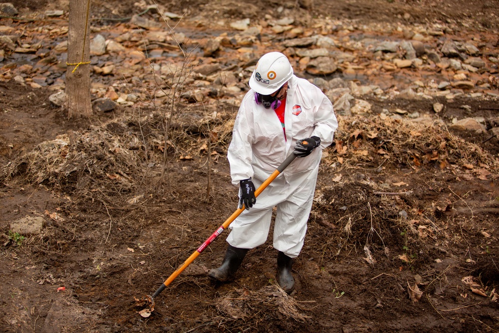 U.S. Army Corps of Engineers crews continue remediation activities at Potomac Interceptor Collapse Site