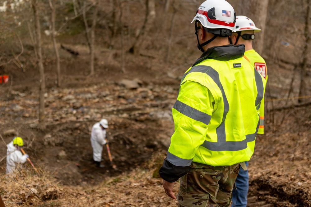 U.S. Army Corps of Engineers crews continue remediation activities at Potomac Interceptor Collapse Site