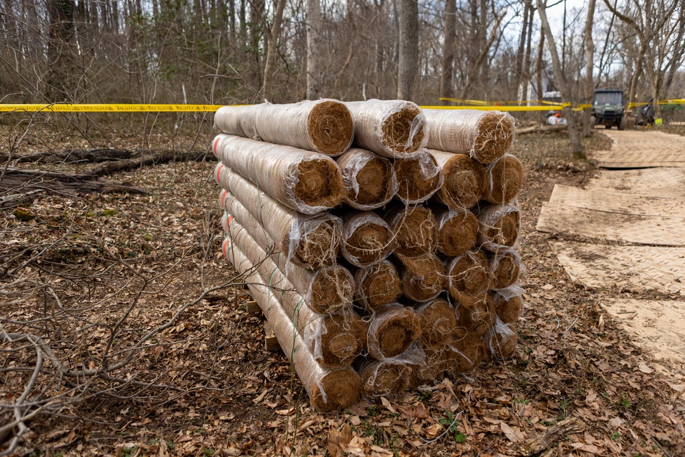 U.S. Army Corps of Engineers crews continue remediation activities at Potomac Interceptor Collapse Site