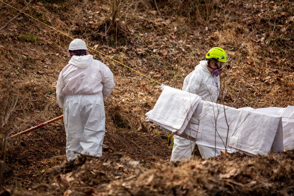 U.S. Army Corps of Engineers crews continue remediation activities at Potomac Interceptor Collapse Site