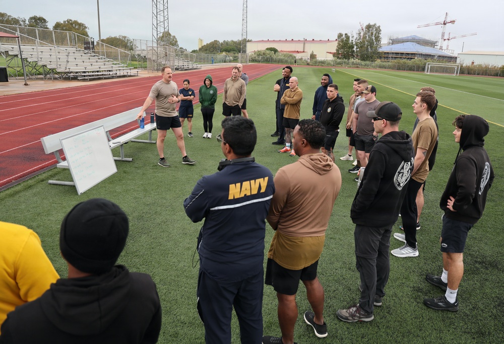 Seabees Honor 84 Years of Service with Birthday PT