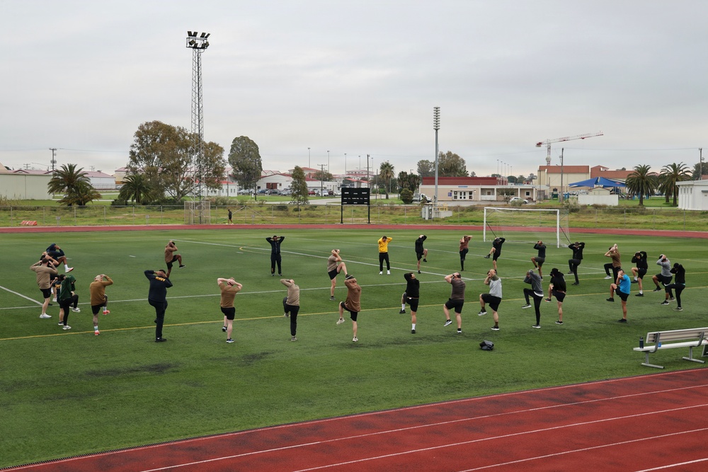 Seabees Honor 84 Years of Service with Birthday PT