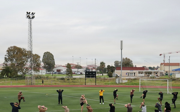 Seabees Honor 84 Years of Service with Birthday PT