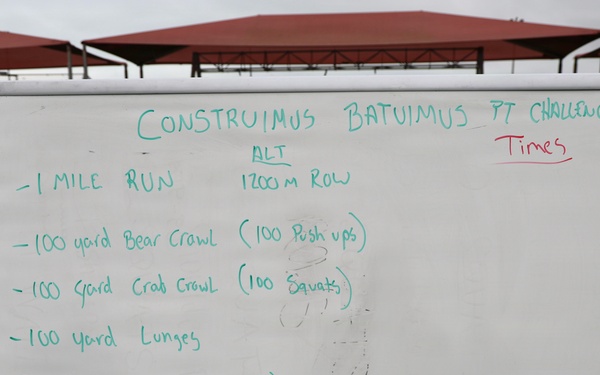 Seabees Honor 84 Years of Service with Birthday PT