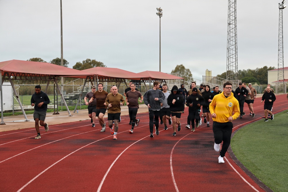 Seabees Honor 84 Years of Service with Birthday PT