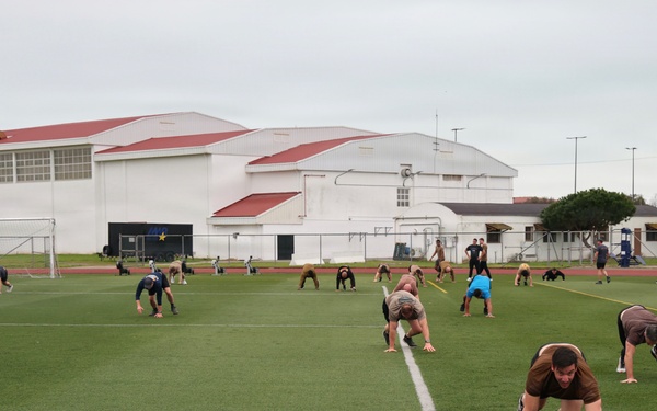 Seabees Honor 84 Years of Service with Birthday PT