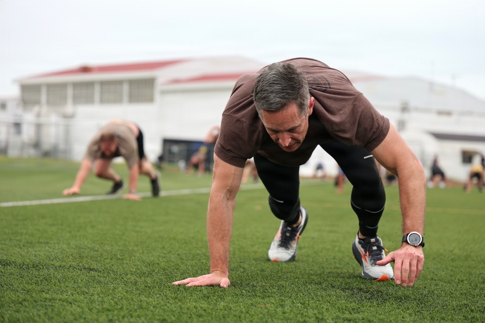 Seabees Honor 84 Years of Service with Birthday PT