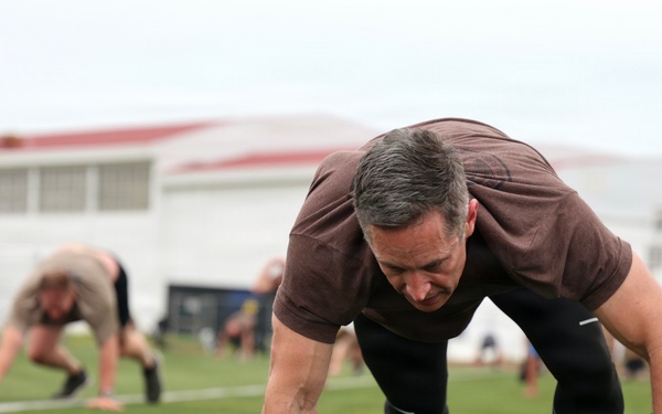 Seabees Honor 84 Years of Service with Birthday PT