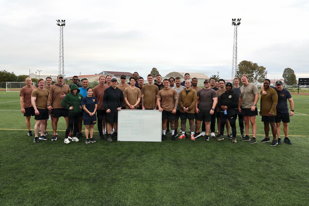 Seabees Honor 84 Years of Service with Birthday PT