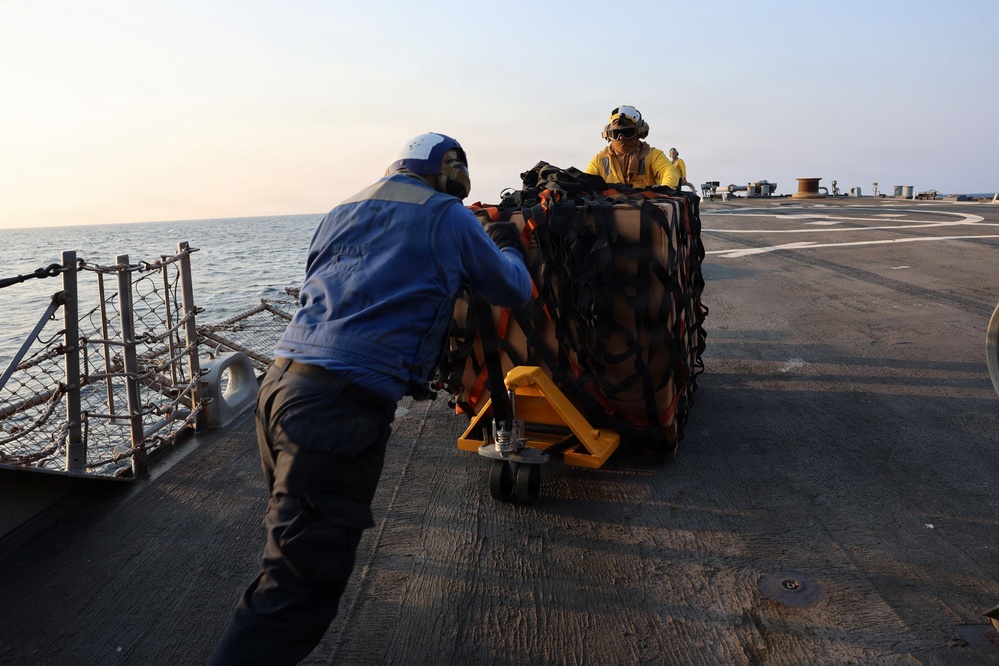 McFaul conducts replenishment-at-sea during Operation Epic Fury