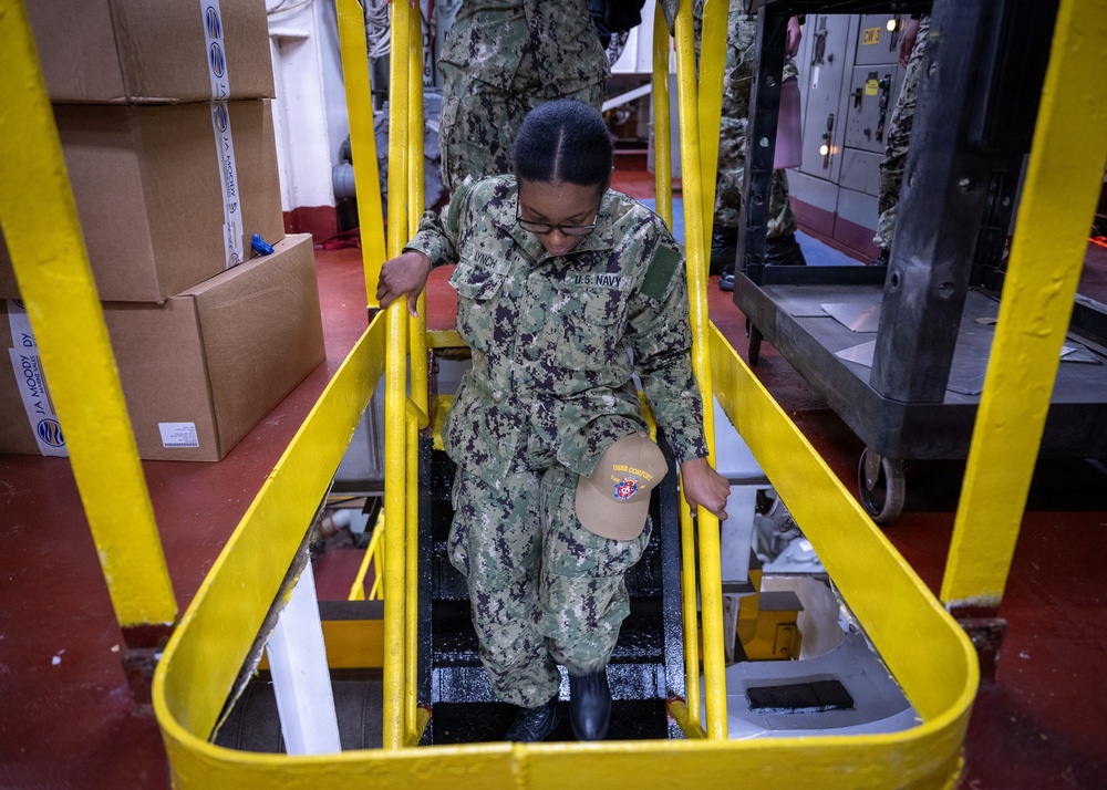 March 11, 2026 -- Sailors visit USNS John Lenthall (TAO 189) before COMFEX