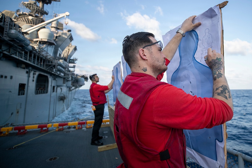 USS Tripoli Conducts Live-Fire Evolution