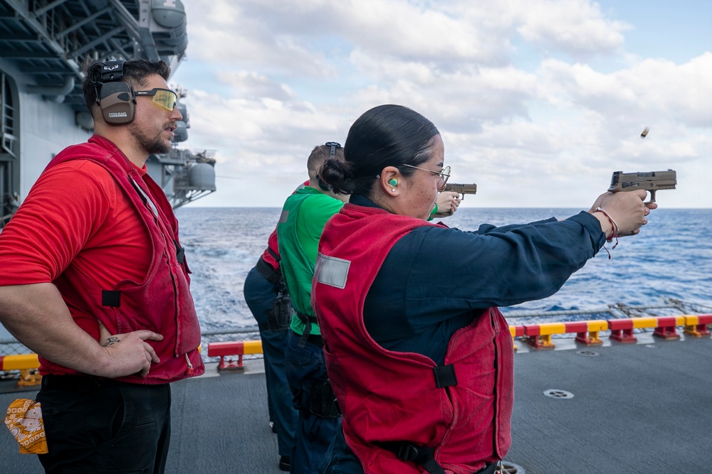 USS Tripoli Conducts Live-Fire Evolution