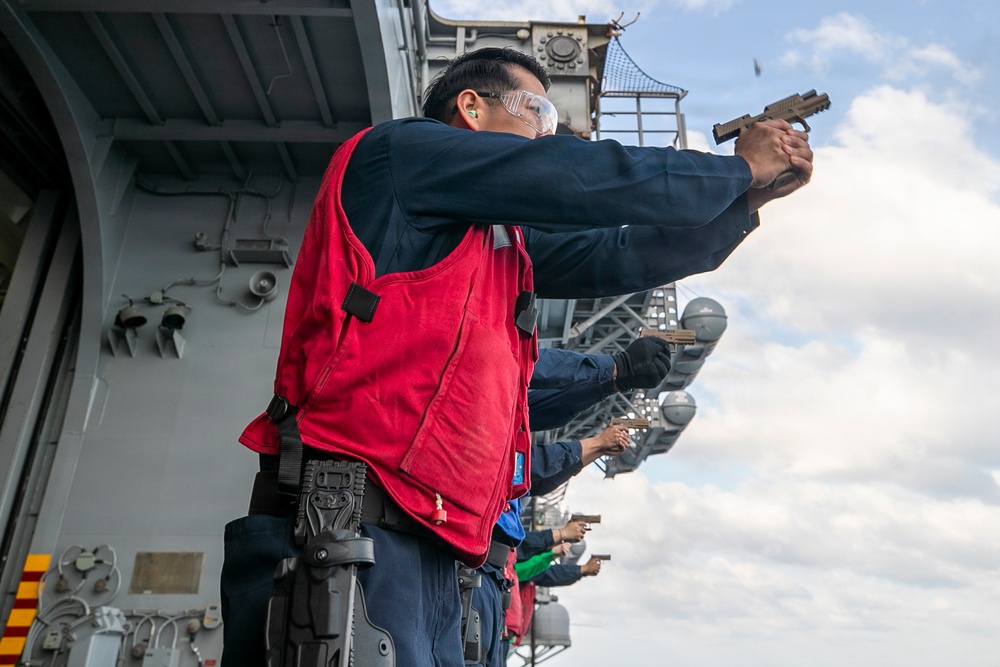 USS Tripoli Conducts Live-Fire Evolution