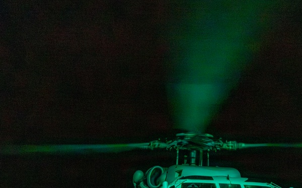 Night Flight Operations Conducted in the East China Sea by USS Dewey