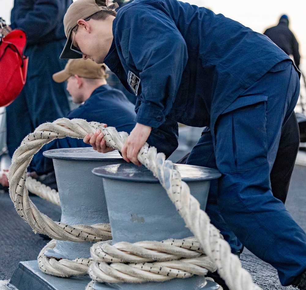 USS Dewey Sea and Anchors off the Coast of Okinawa, Japan