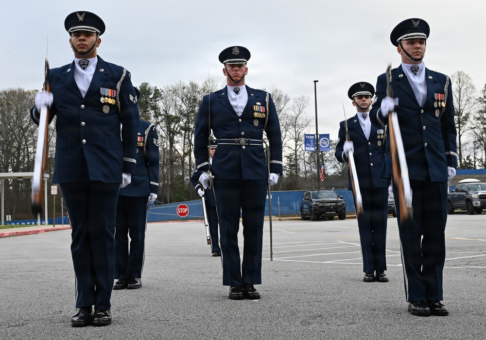 USAF Honor Guard visits Georgia high schools