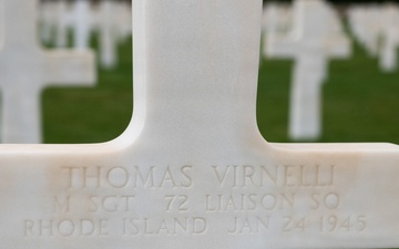 Massachusetts National Guardsmen, French students honor fallen WWII Airman, Master Sgt. Thomas Pop Virnelli