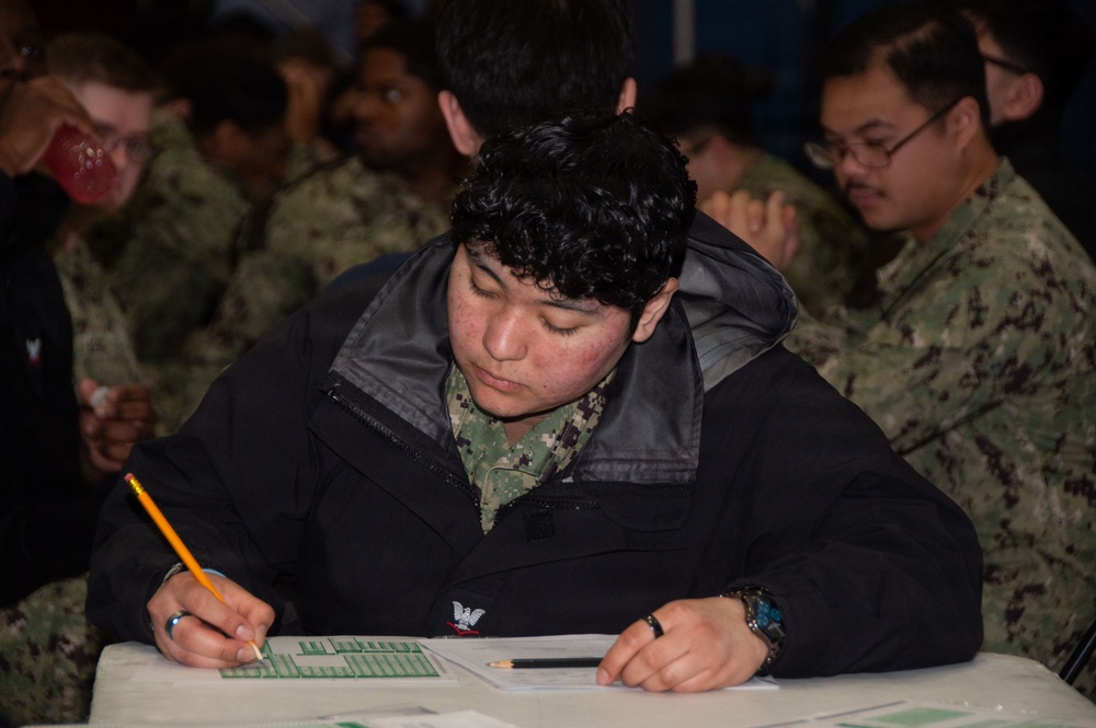 Reagan Sailors Take Exams Head On