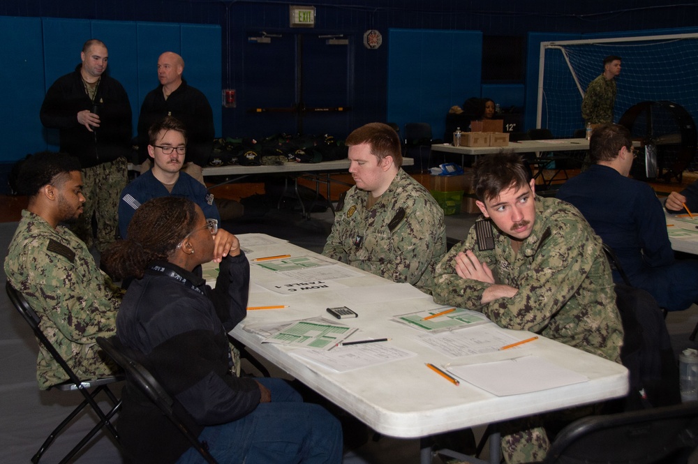 Reagan Sailors Take Exams Head On