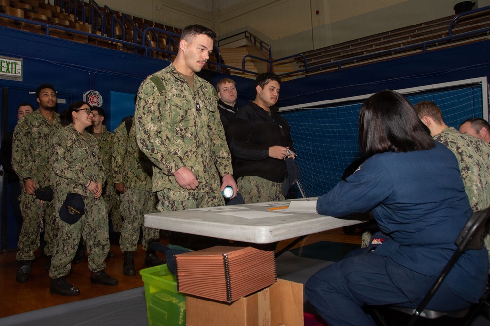 Reagan Sailors Take Exams Head On