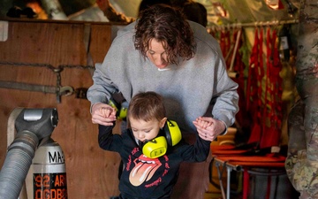 Girl Scouts Troop 2517 and Navigators USA Chapter 463 visit Fairchild