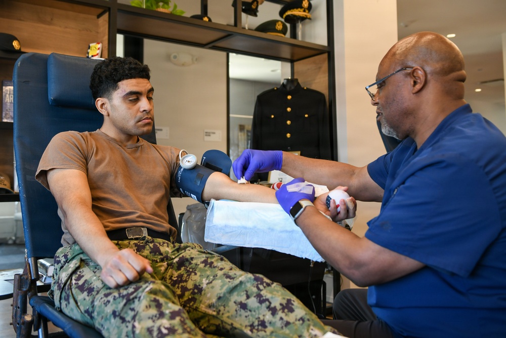 Armed Services Blood Program Collects Blood from NSGL