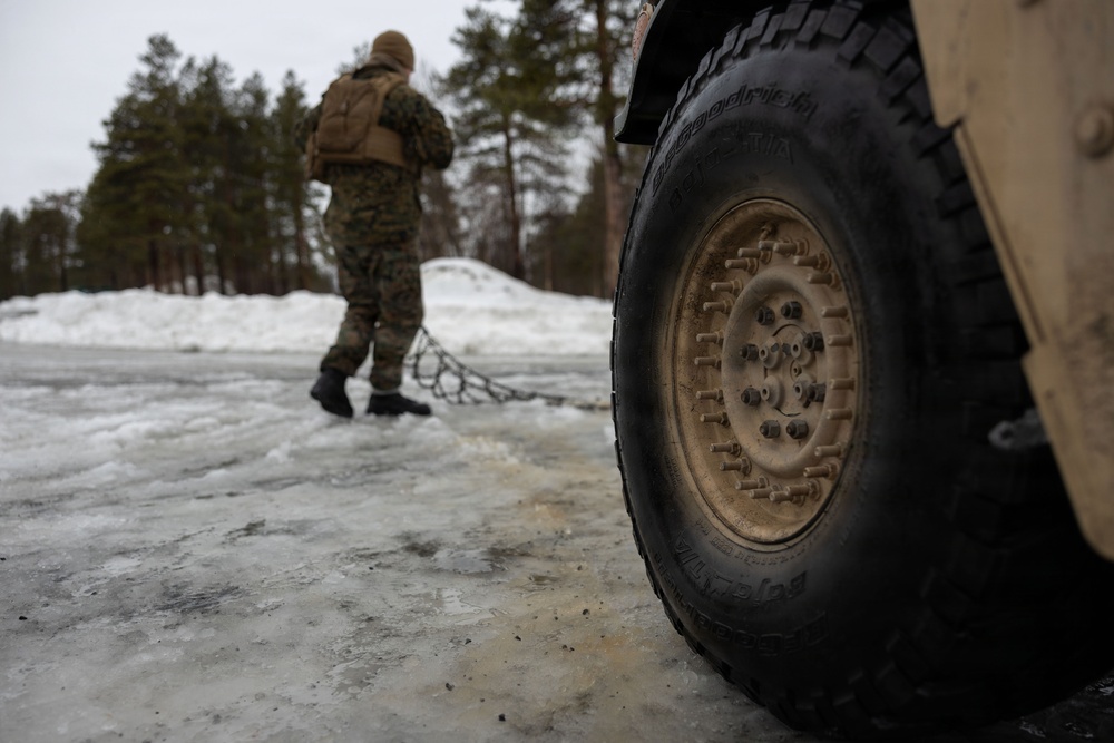 CORE 26| Reserve Marines Conduct Convoy Operations to the Swedish Border for Exercise Cold Response 26