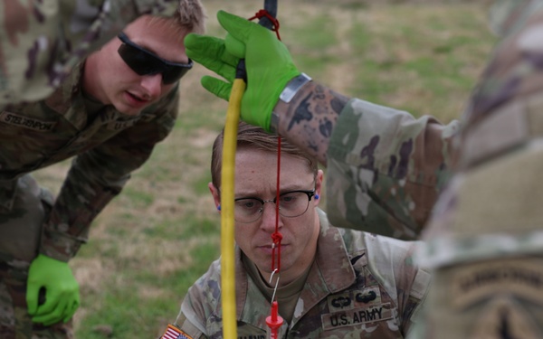 Soldiers checking High Altitude Balloon for launch