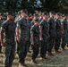 Marines aboard Quantico attend a Battalion Brief