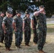 Marines aboard Quantico attend a Battalion Brief