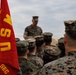 Marines aboard Quantico attend a Battalion Brief