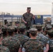 Marines aboard Quantico attend a Battalion Brief