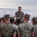 Marines aboard Quantico attend a Battalion Brief
