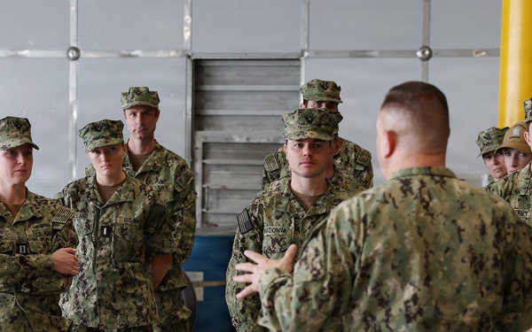 Rear Adm. Benjamin R. Nicholson tours USNS Cody